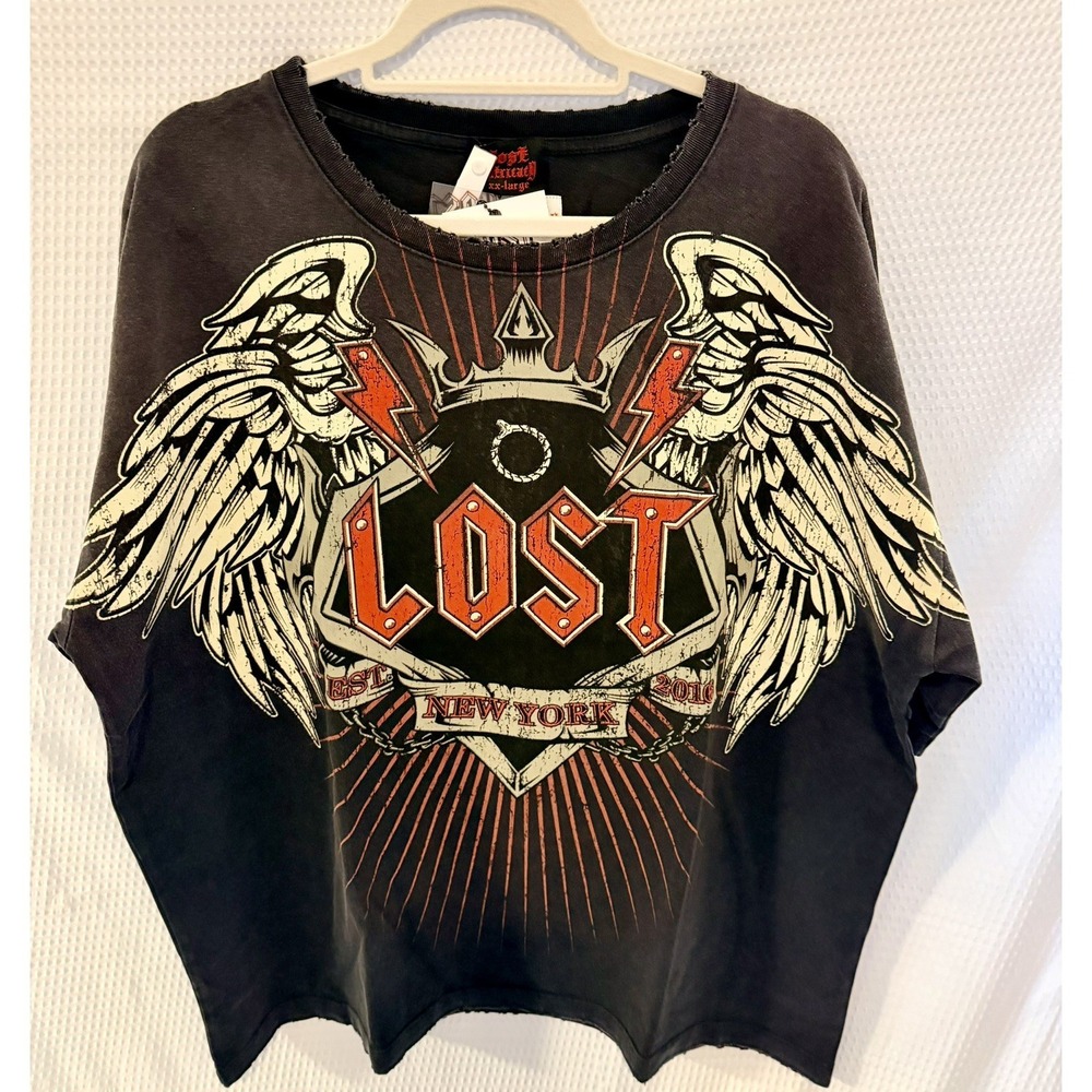Lost Intricacy Winged Outlaw Midnight Empire Men Black T-Shirt XL 51 of 550